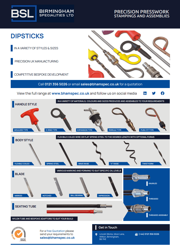 Products & Capability Literature | Birmingham Specialities